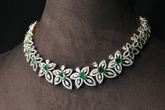 Indian Diamond Replica Necklace/american Diamond Necklace/cz
