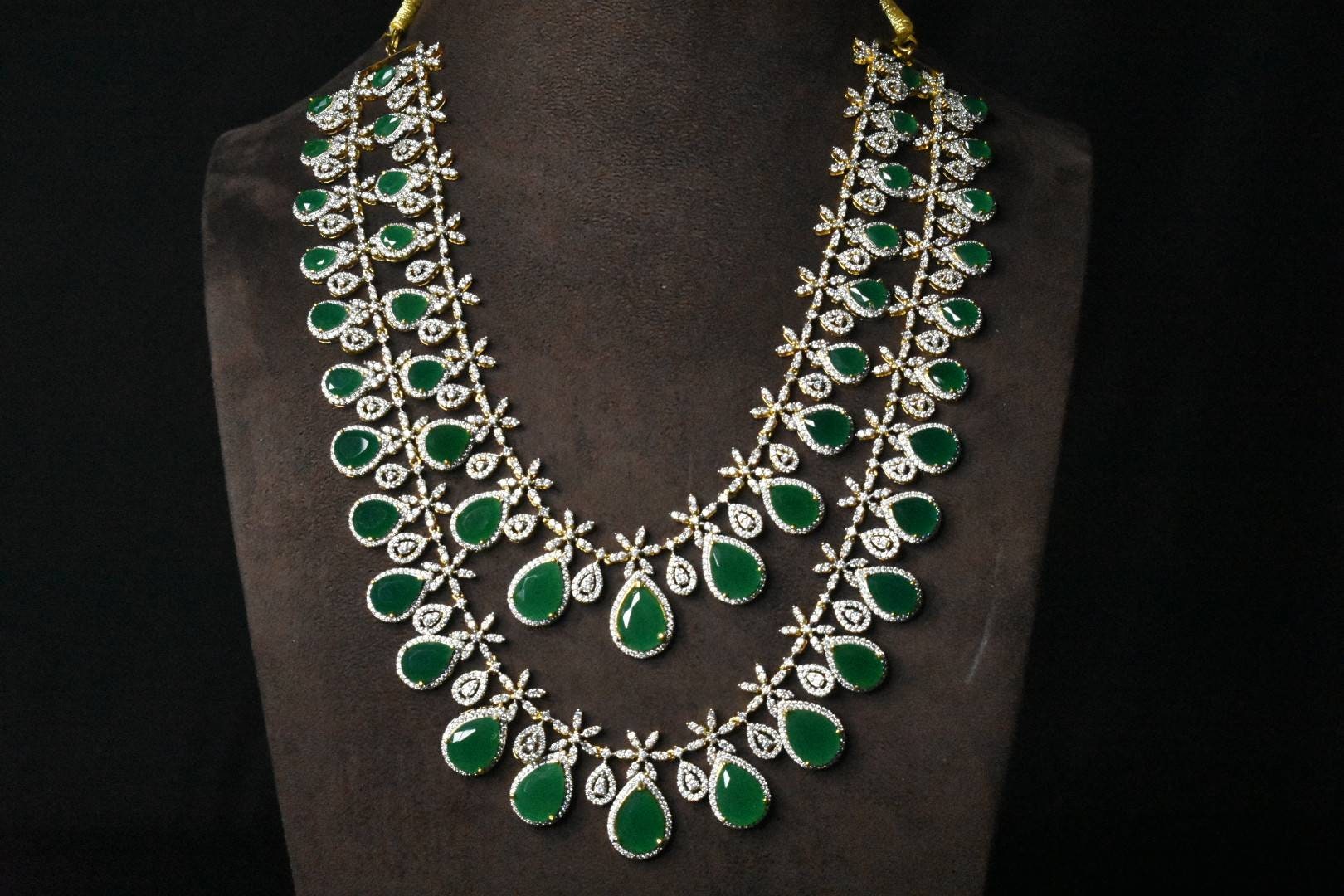 Two layer diamond necklace discount