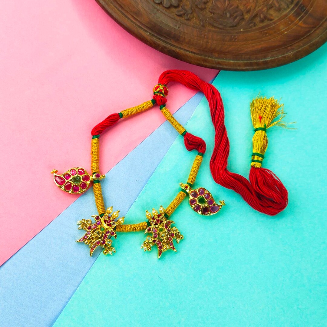 Kundan Mango & Peacock Dori Necklace by Asp Fashion Jewellery Etsy