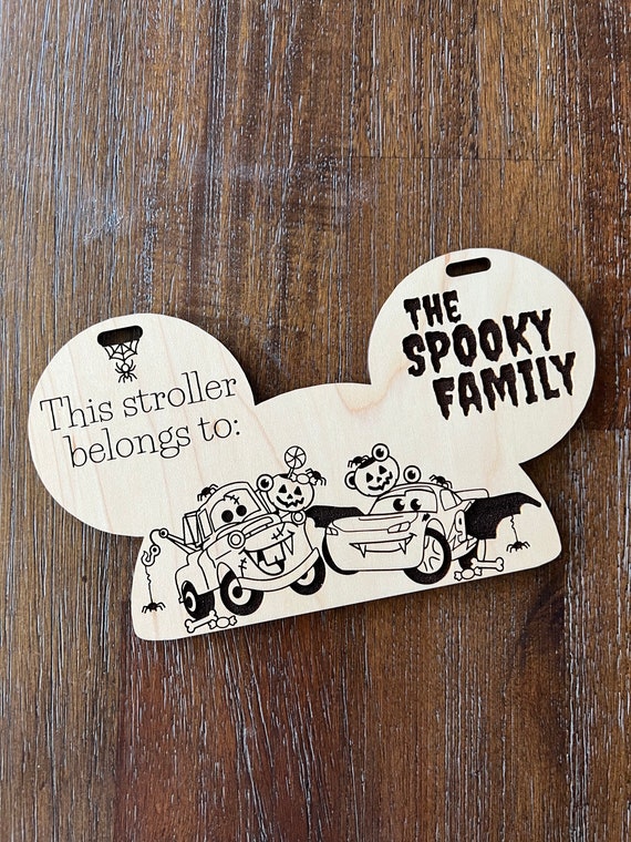 Halloween Racer Car Parks Stroller Tag