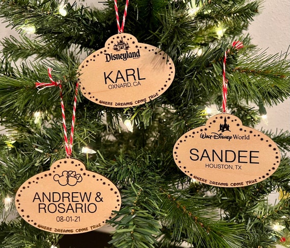 Cast Member  Parks Name Tag Ornament