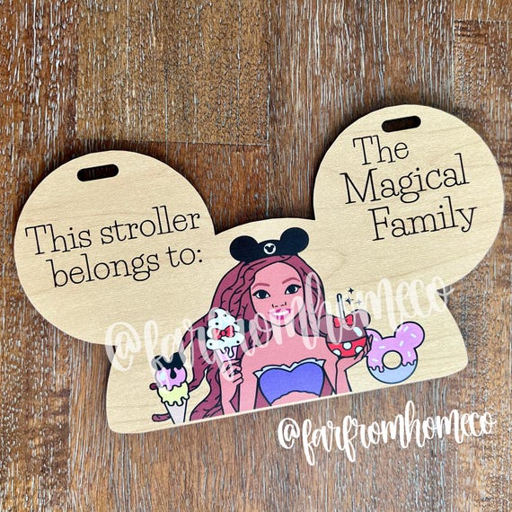 Mermaid Snacks Parks Magical Stroller Tag