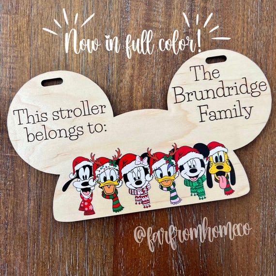 Parks Fab Friends Christmas Holiday Stroller Tag