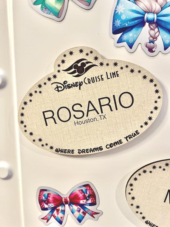 Personalized Wooden Cruise Door Magnet | Engraved Name Sign, Cabin Decor