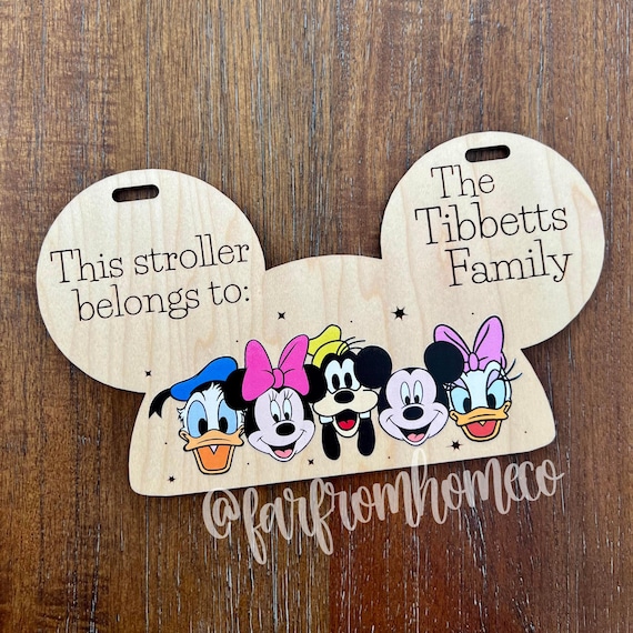 Personalized Stroller Tag | Magical Family Vacation Stroller Sign | Theme Park Stroller Marker