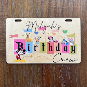 Etiqueta para cochecito de la tripulación de cumpleaños