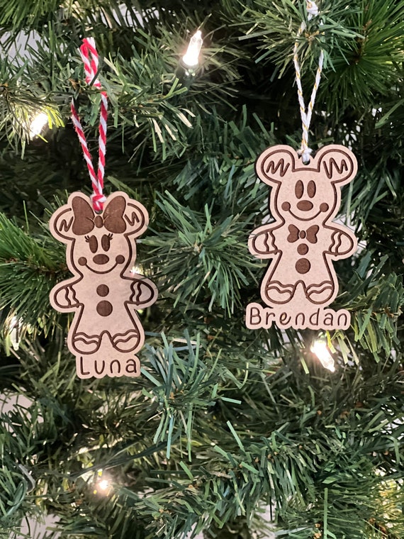Personalized Gingerbread Mouse Ornament Gift Stocking Tag