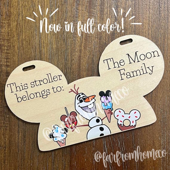 Snowman Parks Stroller Tag