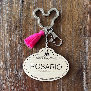 Cast Member  Parks Name Tag Keychain or Bag Charm