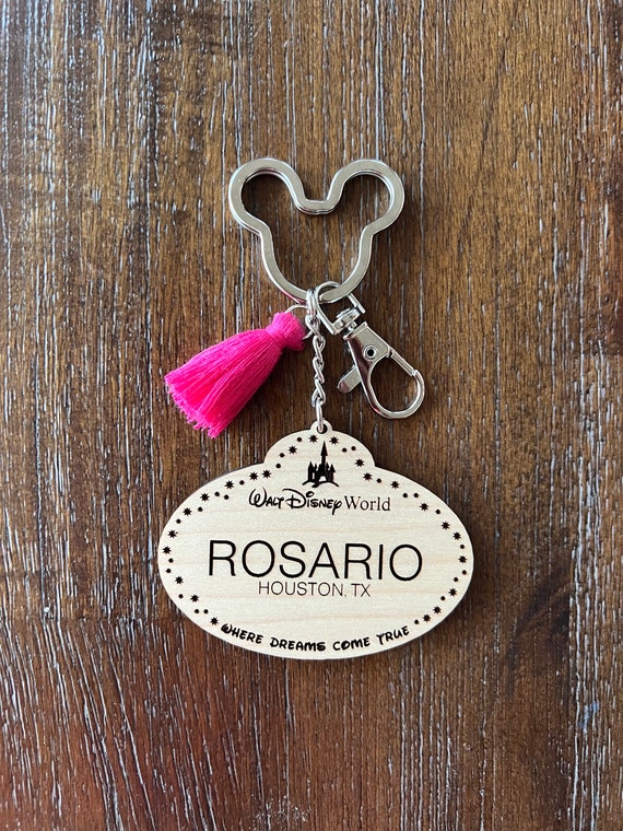 Cast Member  Parks Name Tag Keychain or Bag Charm