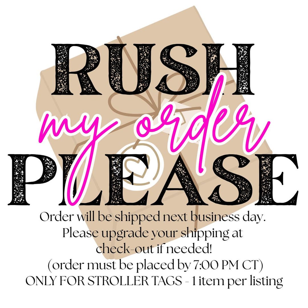 RUSH MY ORDER | Urgent Order Request Add-on - Etsy