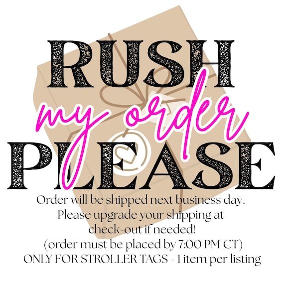 RUSH MY ORDER | Urgent Order Request Add-On
