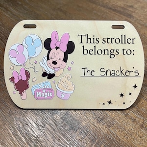 Etiqueta para cochecito de ratón Min de Pastel Magical Snacks