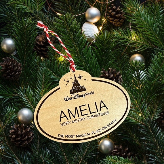 Cast Member Name Tag Ornament