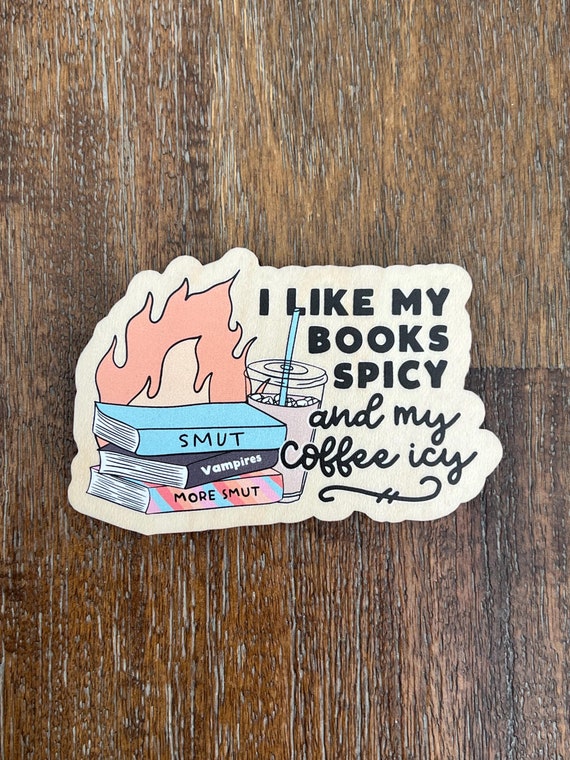 Spicy Books Icy Coffee Magnet - Book Club Reader Gift