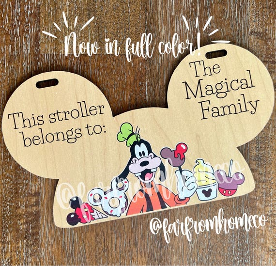 Silly Funny Dog Friend  Stroller Tag