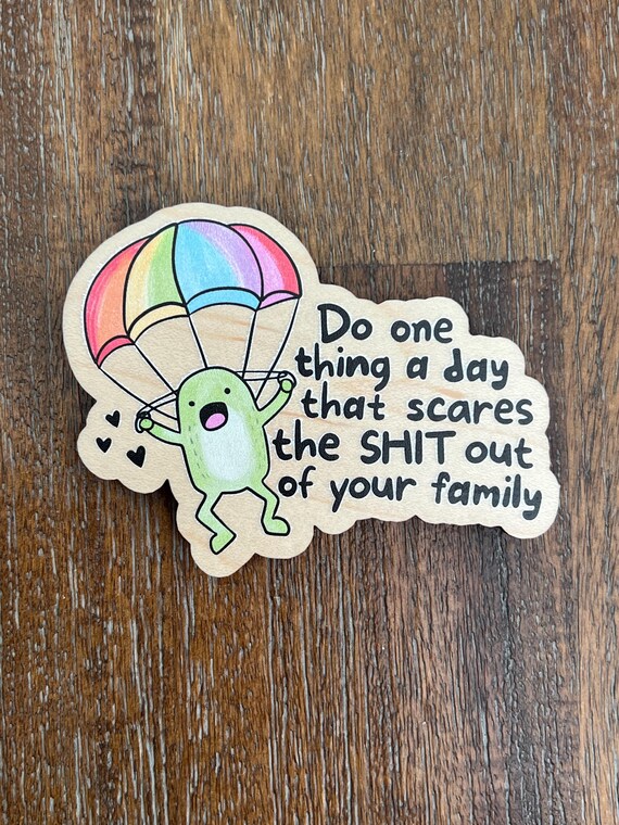 Scare Your Family Funny Magnet Pin Button or Pocket Mirror
