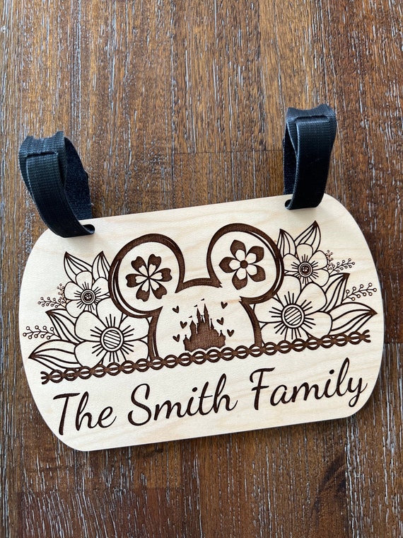 Floral Mouse Castle Stroller Tag
