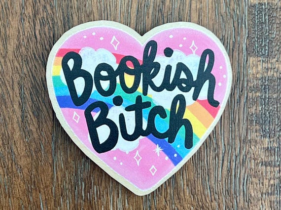 Bookish Bee Heart Book Club Reader Magnet Button or Pocket Mirror