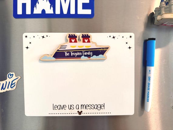 Personalized Cruise Door Dry Erase Board | Cabin Message Board | Family Vacation Decor
