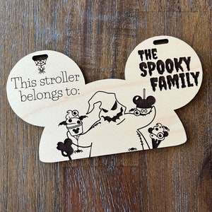 Boogie Nightmare Halloween Stroller Tag