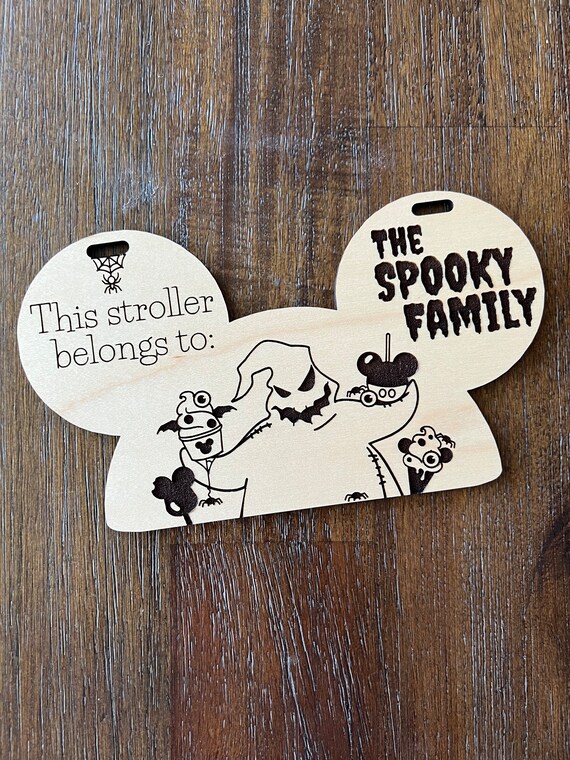 Boogie Nightmare Halloween Stroller Tag