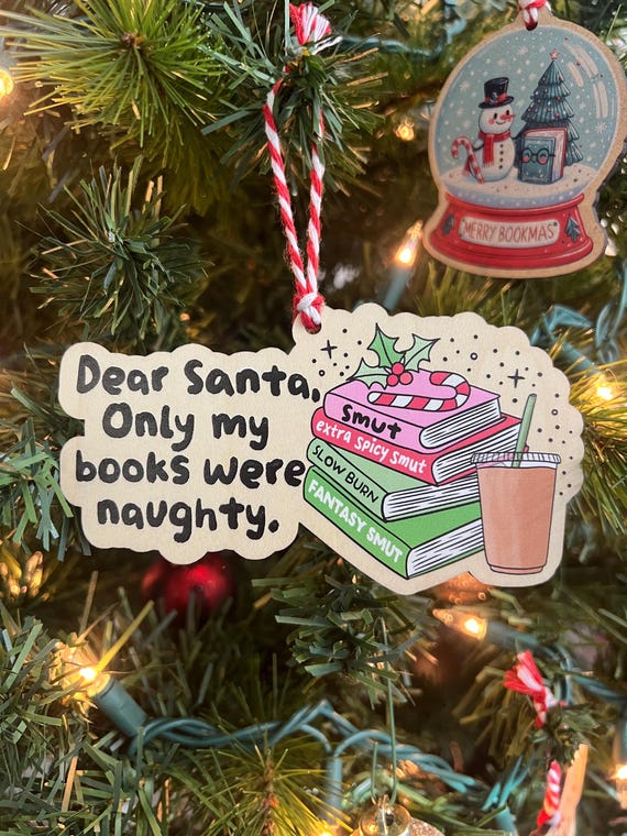 Spicy Book Club Reader Ornament