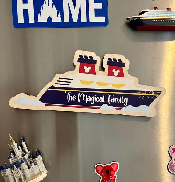 Magical Cruise Door Decor Personalized Ship Magnet