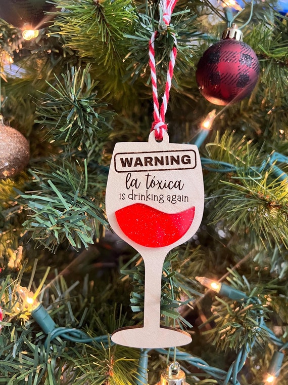 La Tóxica Funny Wine Ornament or Gift Tag