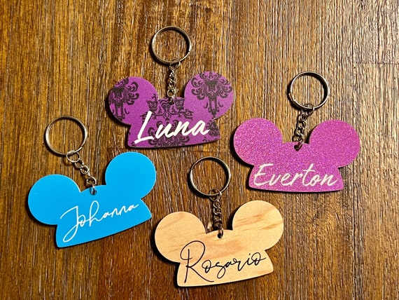 Mouse Hat Name Personalized Keychain