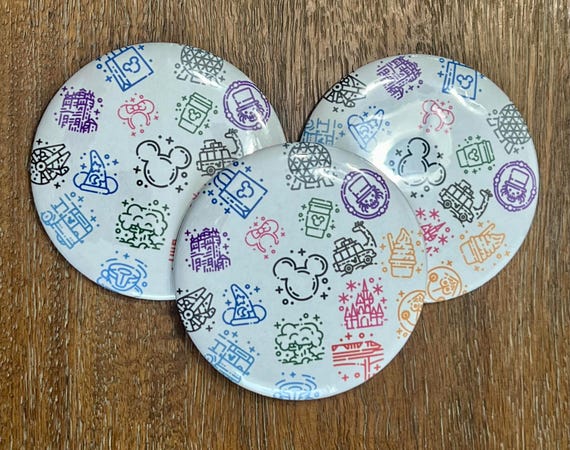 Fun Parks Icons Pocket Mirror