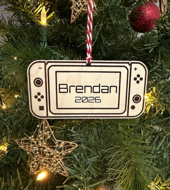 Wood Personalized Gamer Ornament