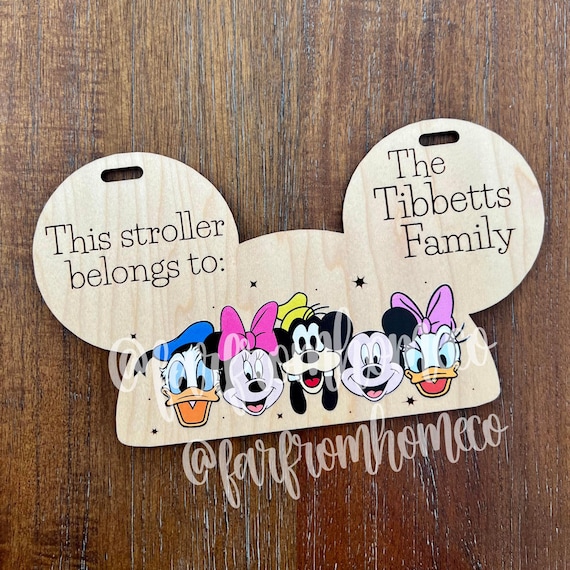 Personalized Stroller Tag | Magical Family Vacation Stroller Sign | Theme Park Stroller Marker