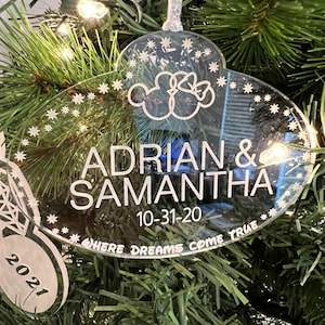 Wedding Date Tag Ornament