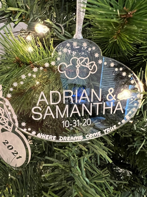 Wedding Date Tag Ornament