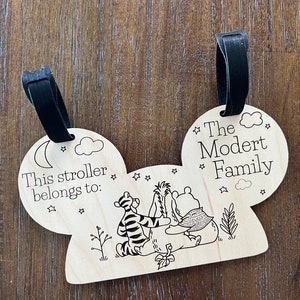 Etiqueta para cochecito de Honey Bear and Friends