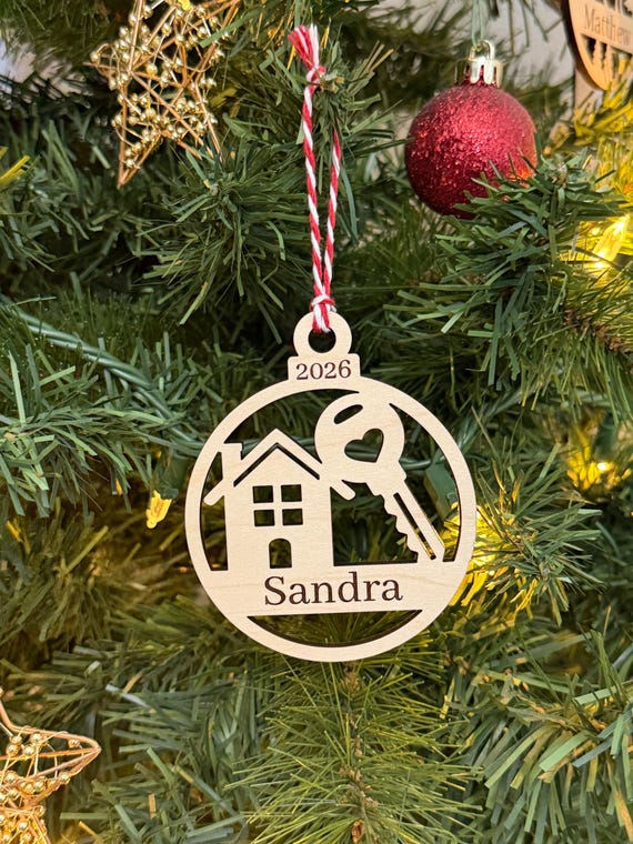 Wood Personalized New Home Christmas Ornament