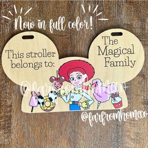 Etiqueta para cochecito mágico de la Sra. Cowboy Ranger Friends