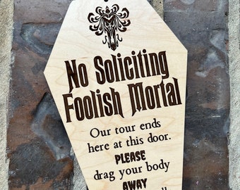 No Soliciting Sign with Hanger