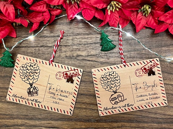Postcard Camper Or House Up Ornament