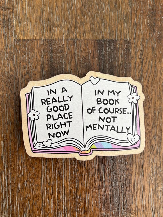 Bookish Club Wooden Magnet: In a Really Good Place
