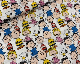 Snoopy and friends fabric 100% cotton