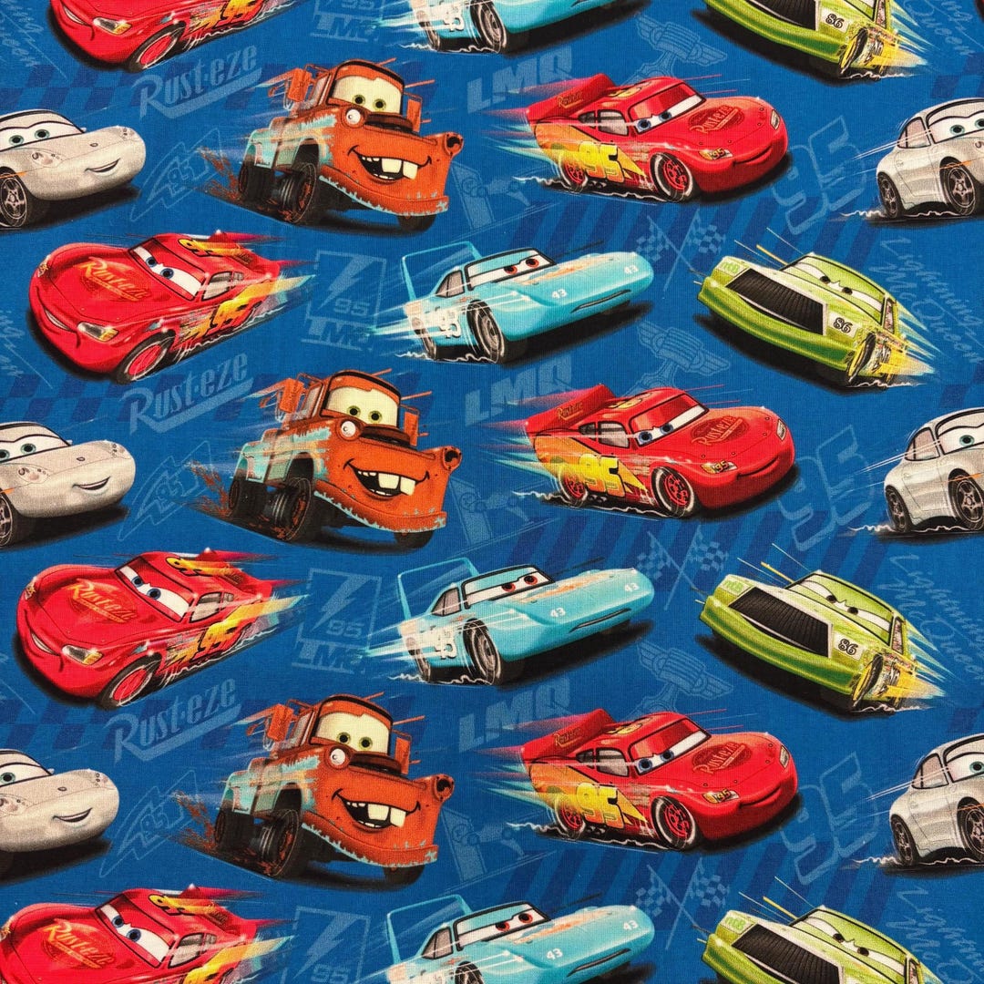 Disney Cars Movie. Cars Fabric 100% Cotton - Etsy