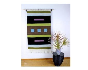 Arte de fibra, tejido, tapiz, arte de pared tejido. Arte Textil, Tejido a Mano, Arte