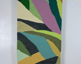 Arte de fibra, tejido, tapicería, arte mural tejido, arte textil, tejido a mano