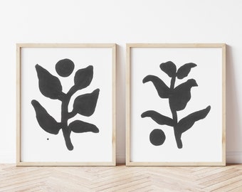 Set Of 2 Botanical Printable Wall Art Prints,Spring Time Wall Decor,Orange Tree Branch Wall Art,Trending Now,Modern Farmhouse Plant Art