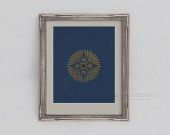 Royal Blue Printable Art | Mandala Wall Art | Abstract Painting|  Modern Wall Décor | Digital Art | Living Room Art Print |Gallery Wall Art