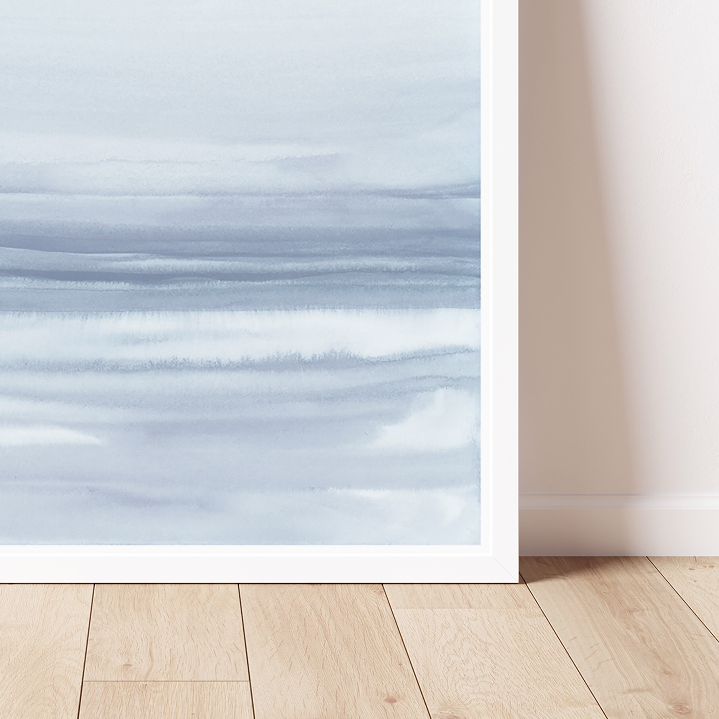 Blue Watercolor Printable Wall Artocean Waves Art Printsea - Etsy
