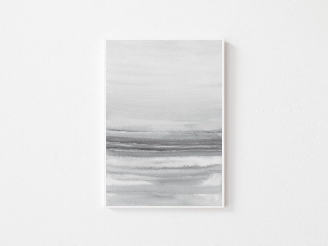 Black and White Watercolor Printable Art,ocean Waves Wall Art,ocean ...