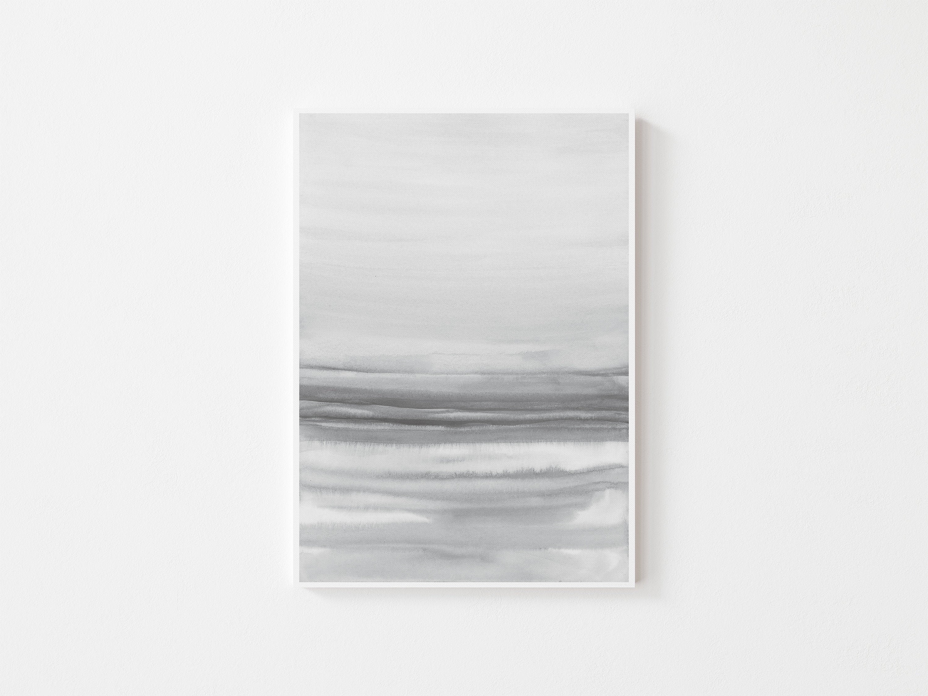 Black and White Watercolor Printable Art,ocean Waves Wall Art,ocean ...